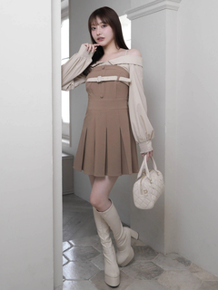 LIP SERVICE(リップサービス) |オフショルシャツレイヤードライクワンピース