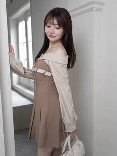 LIP SERVICE(リップサービス) |オフショルシャツレイヤードライクワンピース