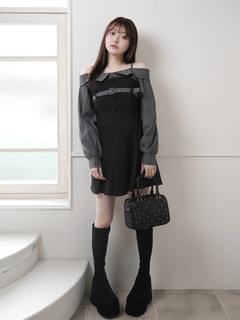 LIP SERVICE(リップサービス) |オフショルシャツレイヤードライクワンピース