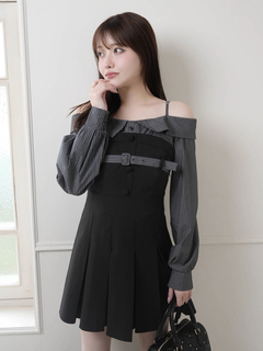 LIP SERVICE(リップサービス) |オフショルシャツレイヤードライクワンピース