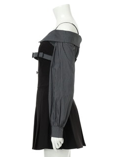 LIP SERVICE(リップサービス) |オフショルシャツレイヤードライクワンピース