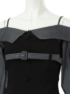 LIP SERVICE(リップサービス) |オフショルシャツレイヤードライクワンピース