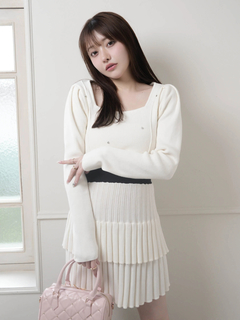 LIP SERVICE(リップサービス) |ジュエルティアードフレアワンピース