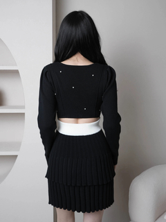 LIP SERVICE(リップサービス) |ジュエルティアードフレアワンピース