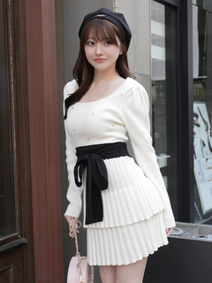 LIP SERVICE(リップサービス) |ジュエルティアードフレアワンピース