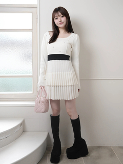 LIP SERVICE(リップサービス) |ジュエルティアードフレアワンピース