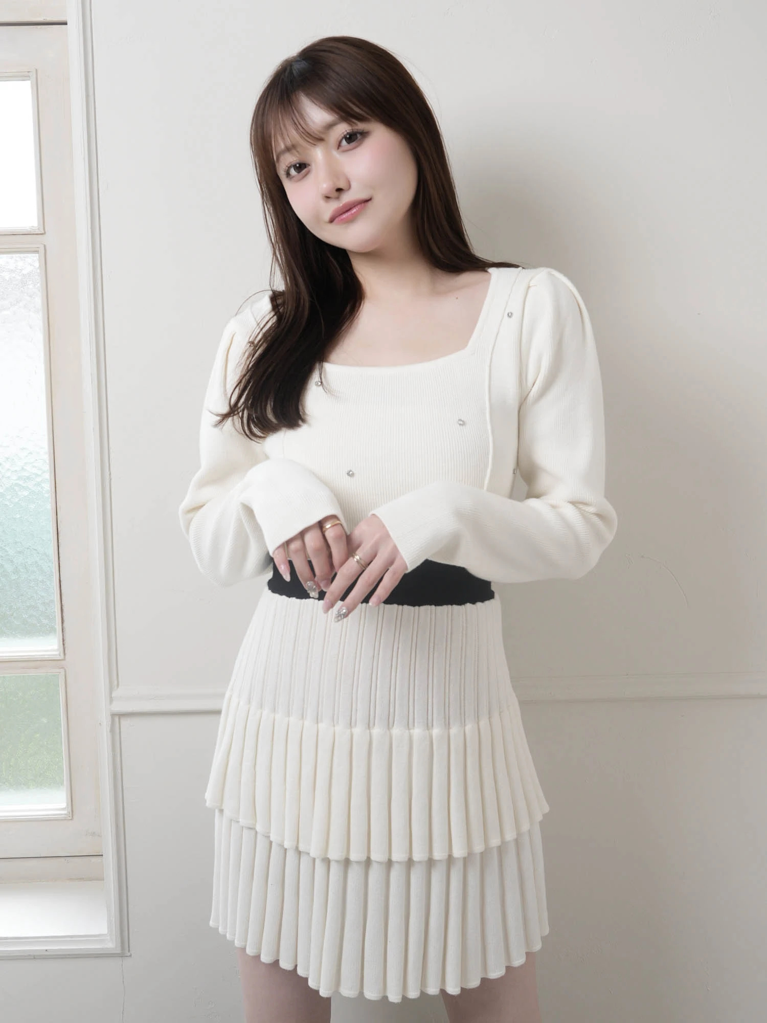 LIP SERVICE（リップサービス）｜ ジュエルティアードフレアワンピース