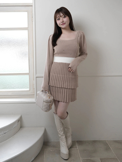 LIP SERVICE(リップサービス) |ジュエルティアードフレアワンピース