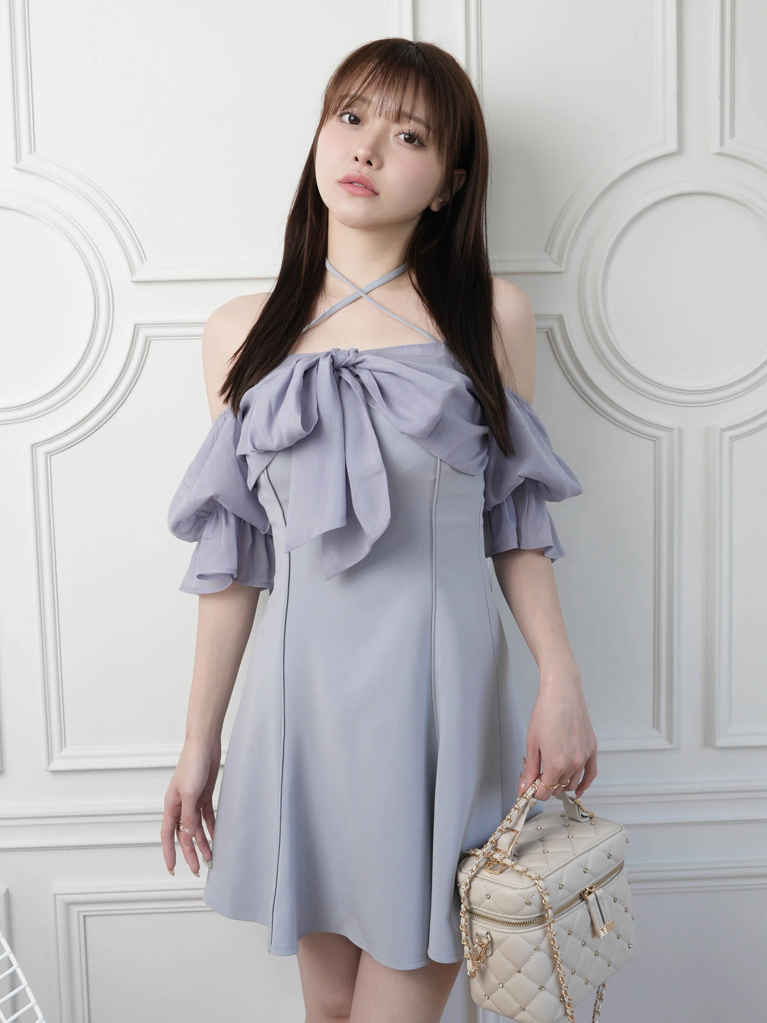 LIP SERVICE（リップサービス）｜ リボンオフショルフレアワンピース