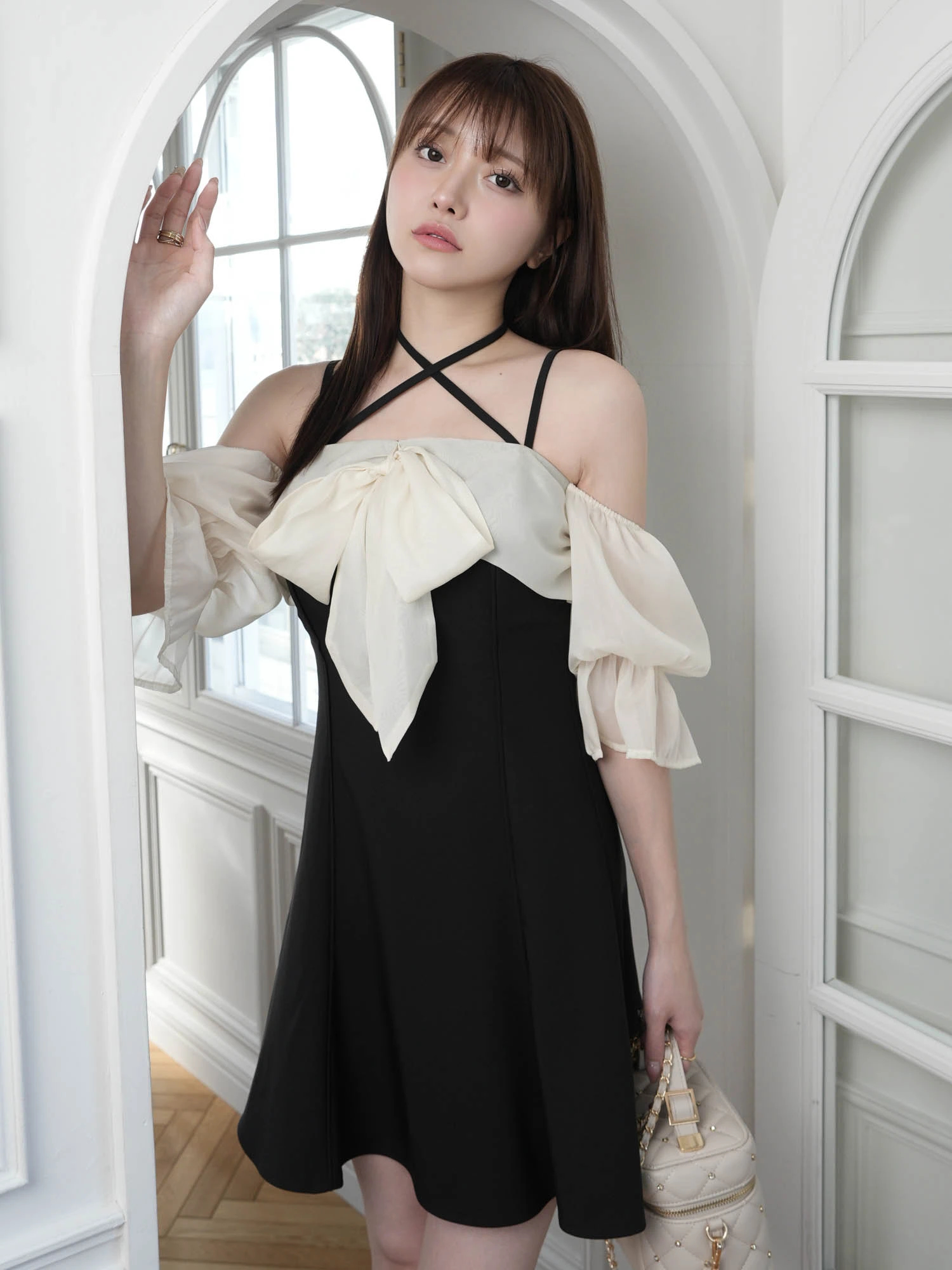 Fete リボンジレ Reeding Dress | Tadashi Shoji