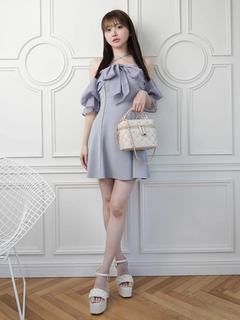 LIP SERVICE(リップサービス) |リボンオフショルフレアワンピース