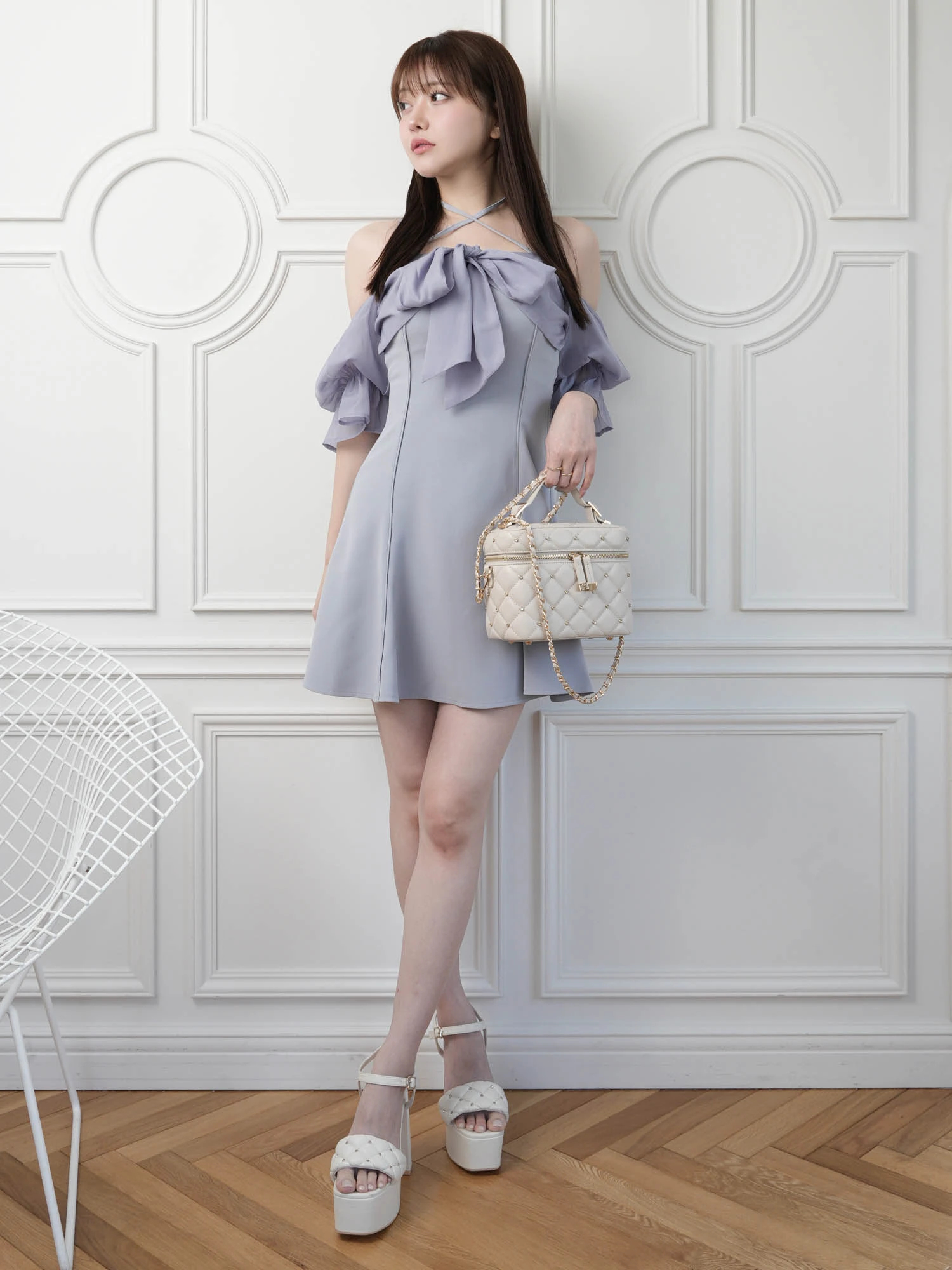 LIP SERVICE（リップサービス）｜ リボンオフショルフレアワンピース