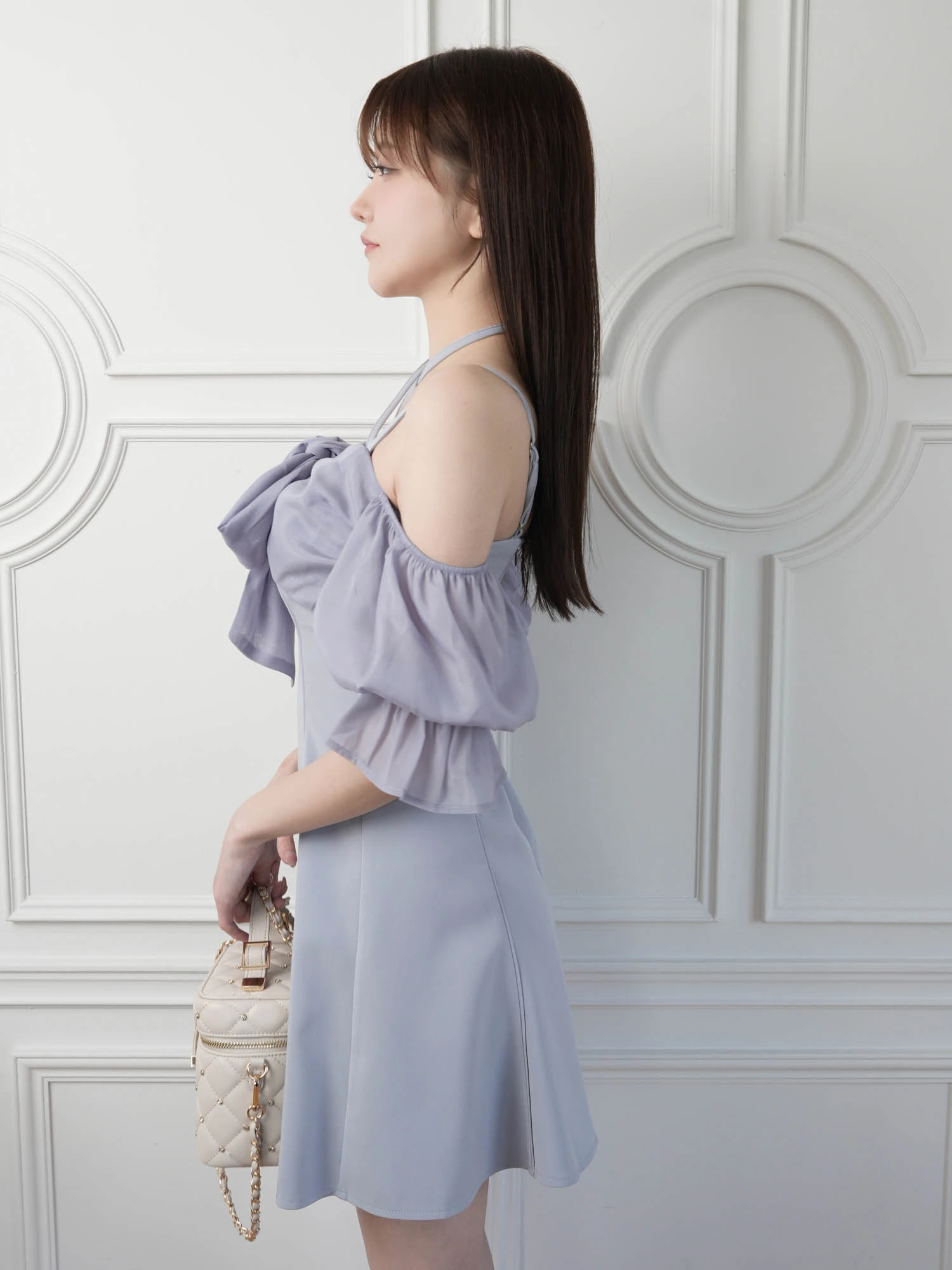 LIP SERVICE（リップサービス）｜ リボンオフショルフレアワンピース