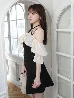 LIP SERVICE(リップサービス) |リボンオフショルフレアワンピース