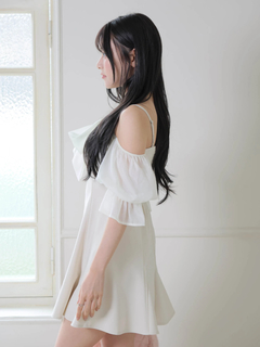 LIP SERVICE(リップサービス) |リボンオフショルフレアワンピース