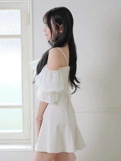 LIP SERVICE(リップサービス) |リボンオフショルフレアワンピース