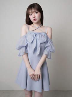 LIP SERVICE(リップサービス) |リボンオフショルフレアワンピース