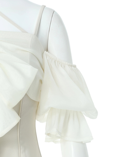 LIP SERVICE(リップサービス) |リボンオフショルフレアワンピース