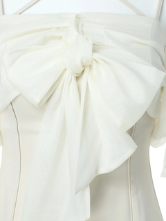 LIP SERVICE(リップサービス) |リボンオフショルフレアワンピース