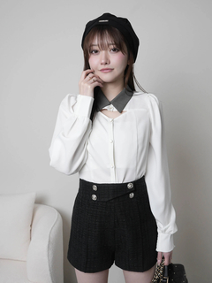 LIP SERVICE(リップサービス) |デコルテオープンロングスリーブブラウス