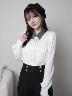 LIP SERVICE(リップサービス) |デコルテオープンロングスリーブブラウス