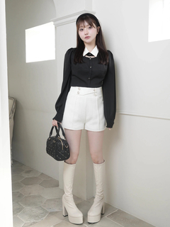 LIP SERVICE(リップサービス) |デコルテオープンロングスリーブブラウス