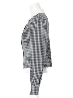 LIP SERVICE(リップサービス) |デコルテオープンロングスリーブブラウス