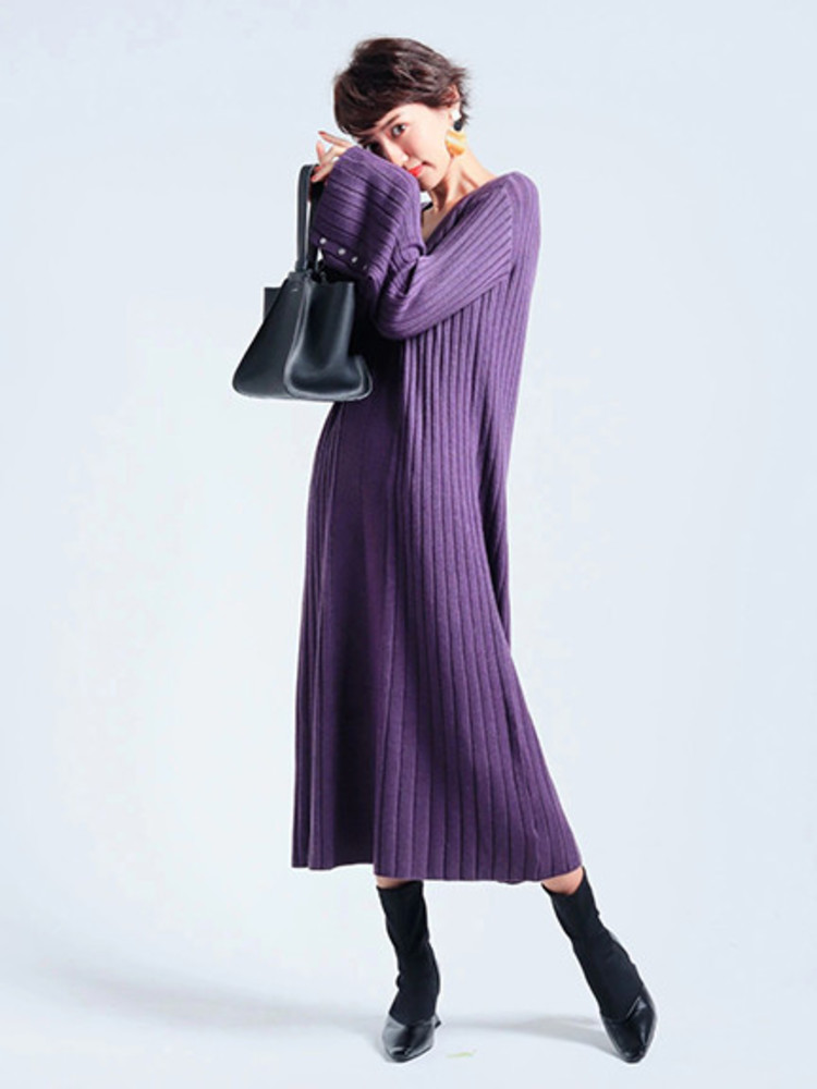 Ladymade レディメイド リブニットロングフレアワンピース アイテムの詳細 Atomicboxx アトミックボックス