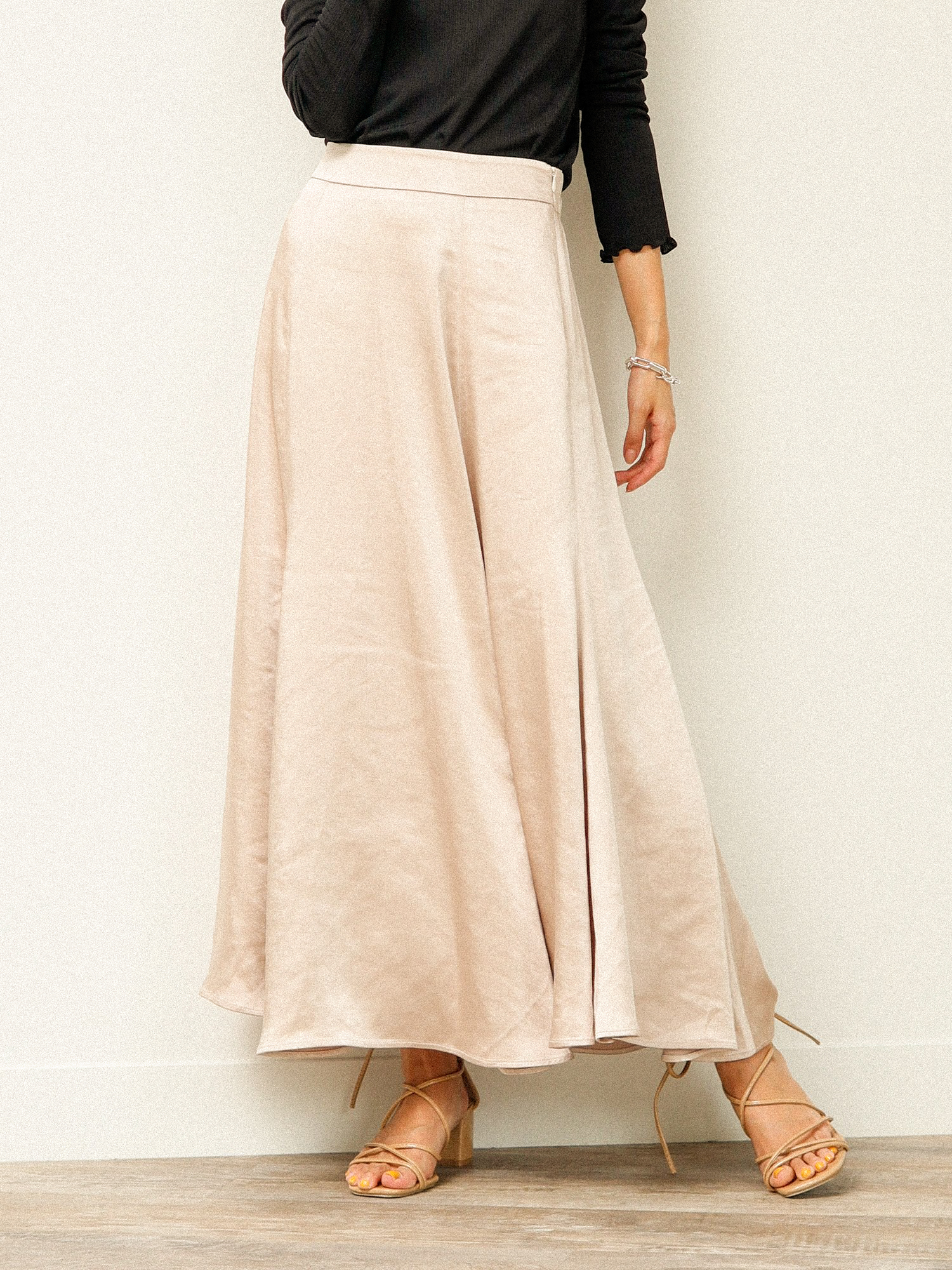 ドゥロワー サテンスカート 40サイズ - ロングスカート