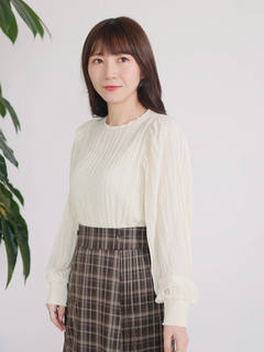 LADYMADE(レディメイド) |ウエストシャーリングワッシャーブラウス