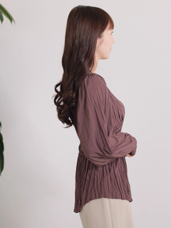 LADYMADE(レディメイド) |ウエストシャーリングワッシャーブラウス