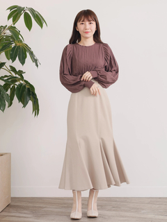 LADYMADE(レディメイド) |ウエストシャーリングワッシャーブラウス