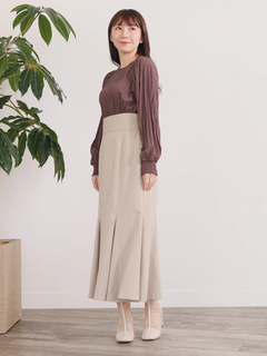 LADYMADE(レディメイド) |ウエストシャーリングワッシャーブラウス