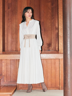 LADYMADE(レディメイド) |サッシュベルトプリーツシャツワンピース