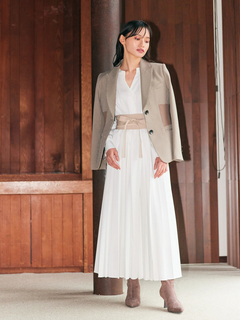 LADYMADE(レディメイド) |サッシュベルトプリーツシャツワンピース