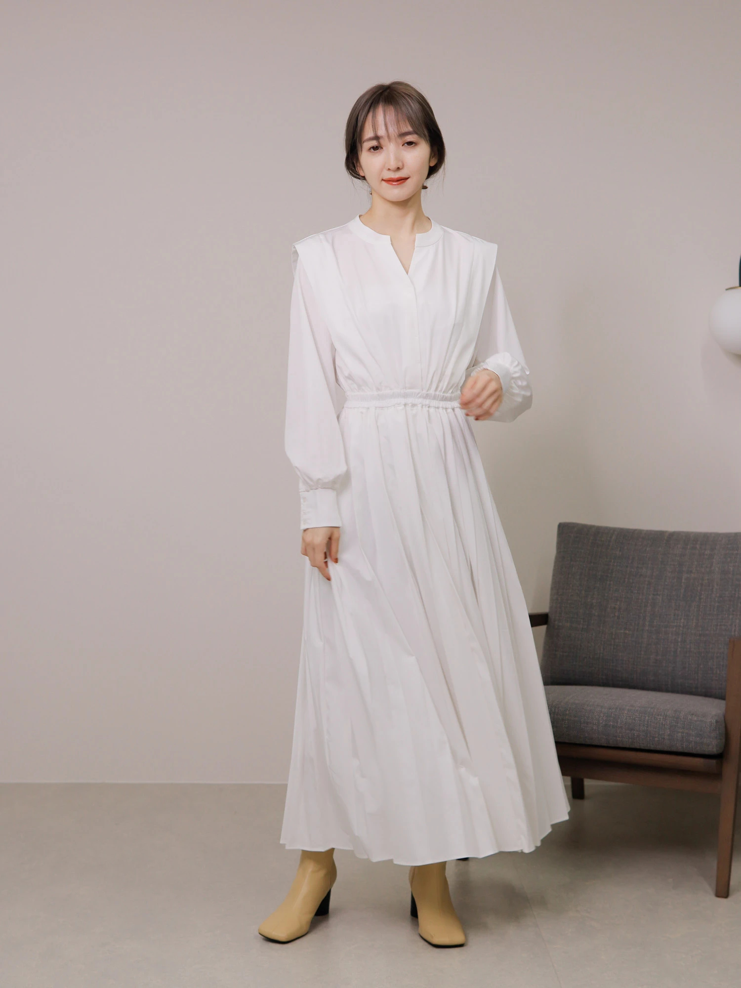 LADYMADE（レディメイド）｜ サッシュベルトプリーツシャツワンピース