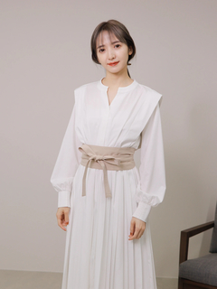 LADYMADE(レディメイド) |サッシュベルトプリーツシャツワンピース