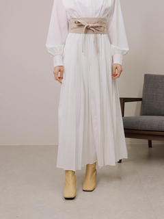 LADYMADE(レディメイド) |サッシュベルトプリーツシャツワンピース