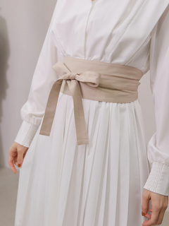 LADYMADE(レディメイド) |サッシュベルトプリーツシャツワンピース