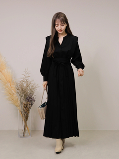 LADYMADE(レディメイド) |サッシュベルトプリーツシャツワンピース