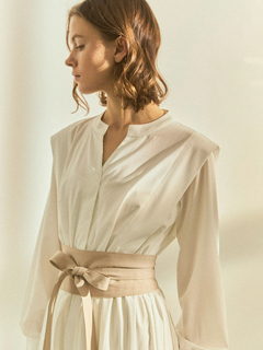 LADYMADE(レディメイド) |サッシュベルトプリーツシャツワンピース