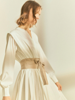 LADYMADE(レディメイド) |サッシュベルトプリーツシャツワンピース