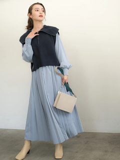 LADYMADE(レディメイド) |サッシュベルトプリーツシャツワンピース