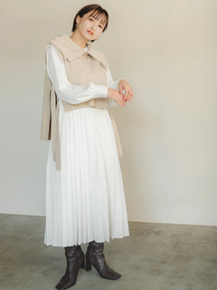 LADYMADE(レディメイド) |サッシュベルトプリーツシャツワンピース