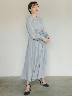 LADYMADE(レディメイド) |サッシュベルトプリーツシャツワンピース
