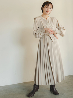LADYMADE(レディメイド) |サッシュベルトプリーツシャツワンピース
