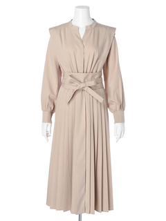 LADYMADE(レディメイド) |サッシュベルトプリーツシャツワンピース