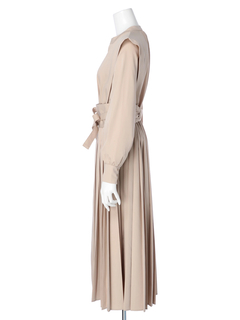 LADYMADE(レディメイド) |サッシュベルトプリーツシャツワンピース