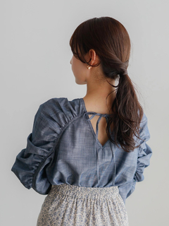 LADYMADE(レディメイド) |ギャザーショルダーデニムブラウス