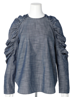 LADYMADE(レディメイド) |ギャザーショルダーデニムブラウス